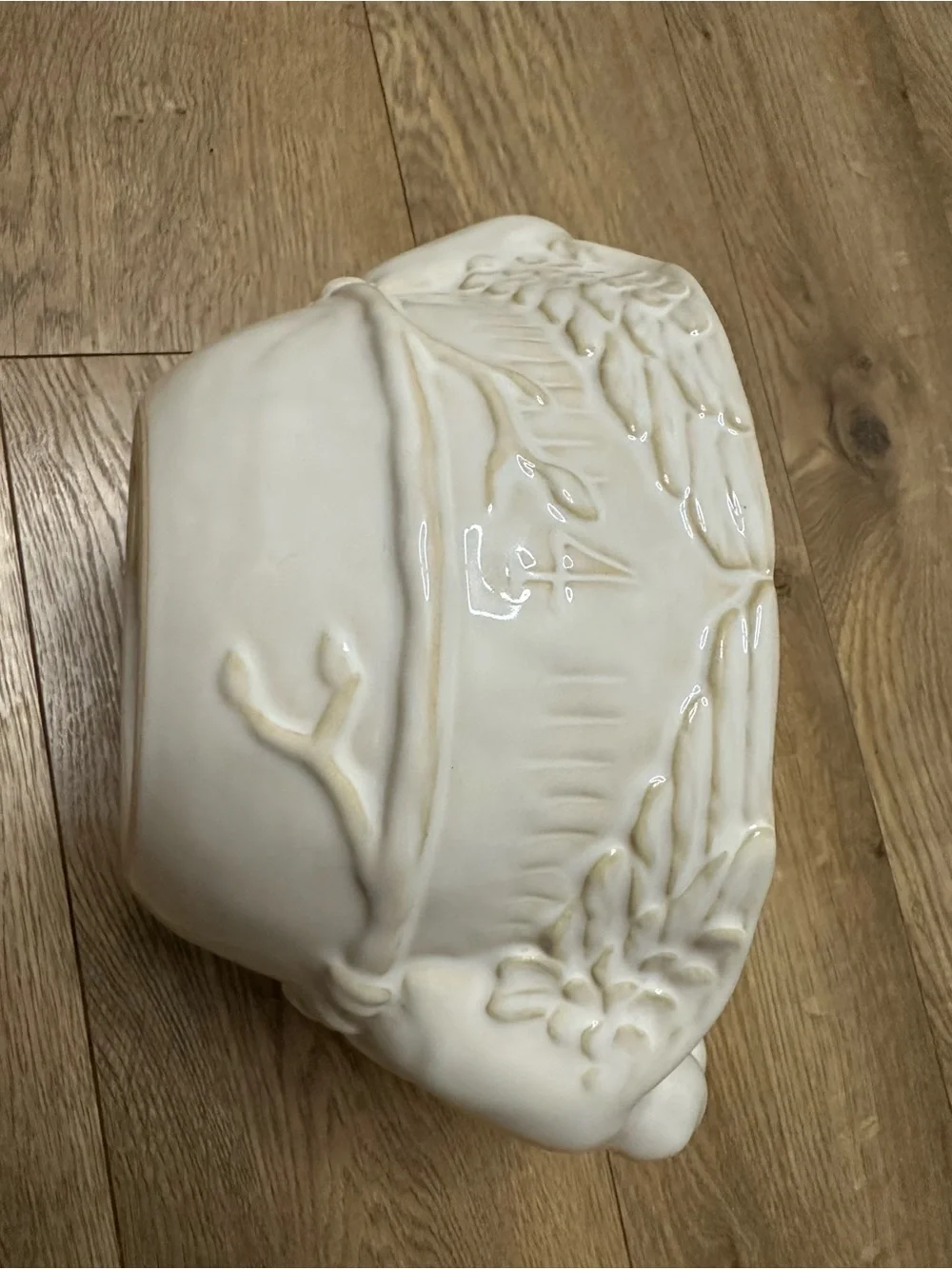 Pottery Barn Cream Ceramic Bird Nest Bowl